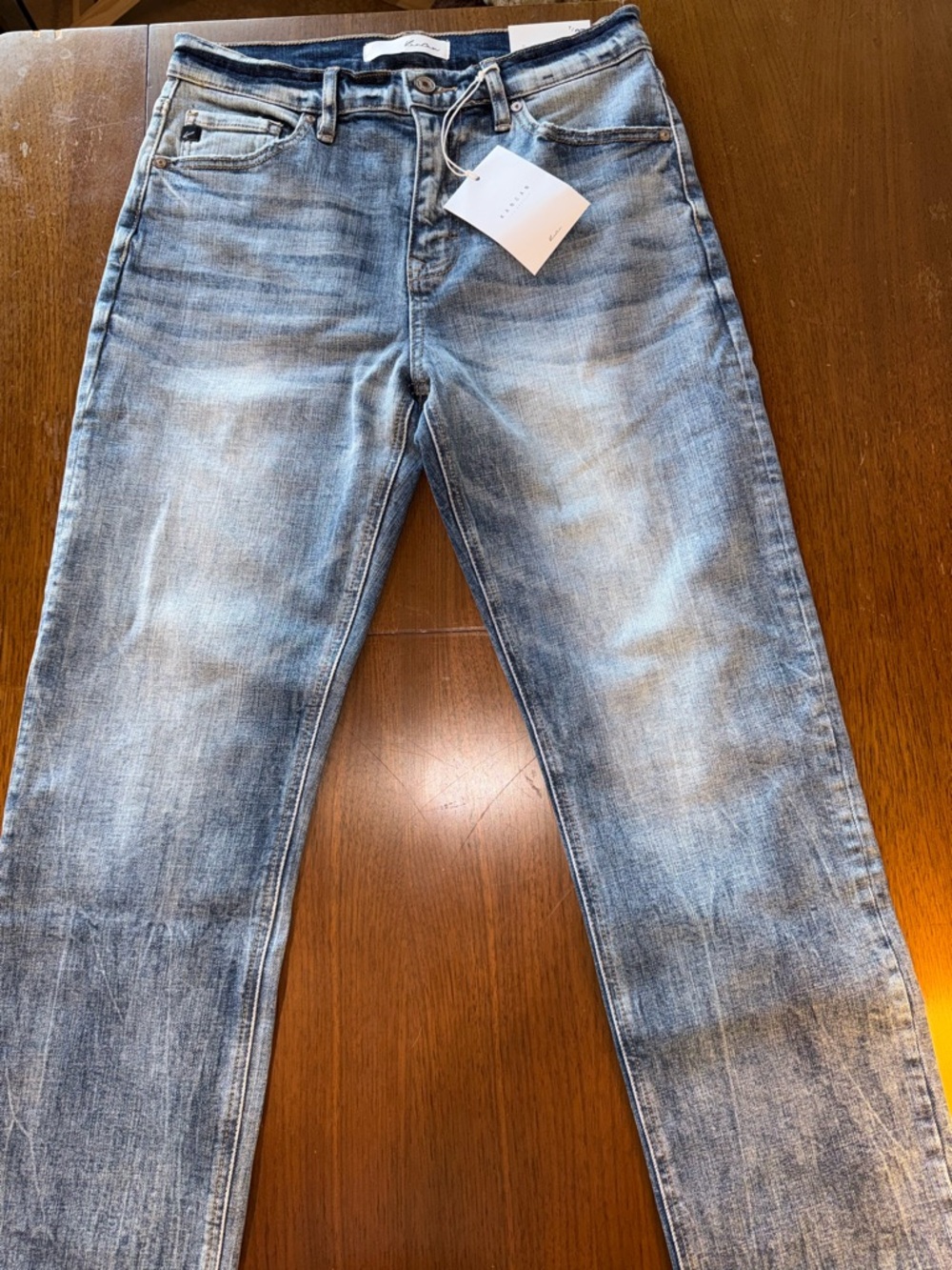 KanCan Light Blue Straight Leg Women's Jeans - Picture 2 of 16